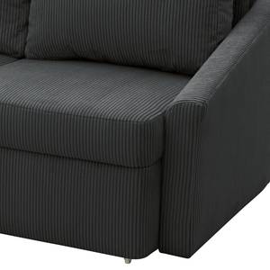 Boxspring-Schlafsofa Befasy Cordstoff Leanca: Anthrazit