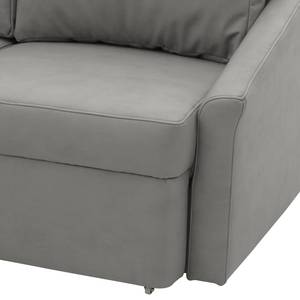 Boxspring-Schlafsofa Befasy Antiklederlook - Kunstleder Jami: Grau