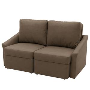 Boxspring-Schlafsofa Befasy Antiklederlook - Kunstleder Jami: Braun