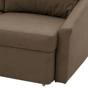 Boxspring-Schlafsofa Befasy Antiklederlook - Kunstleder Jami: Braun