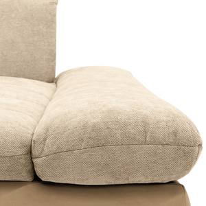 Ecksofa Lemley Webstoff / Kunstleder - Kunstleder Jami / Webstoff Floricia: Beige / Sand - Longchair davorstehend rechts - Ohne Schlaffunktion