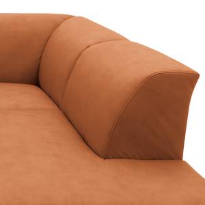 Ecksofa Bollon Antiklederlook - Kunstleder Jami: Cognac - Ottomane davorstehend rechts