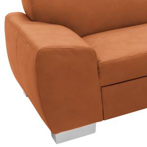 Ecksofa Bollon Antiklederlook - Kunstleder Jami: Cognac - Ottomane davorstehend rechts