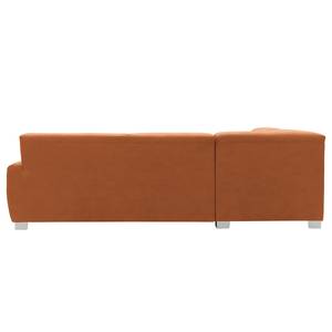 Ecksofa Bollon Antiklederlook - Kunstleder Jami: Cognac - Ottomane davorstehend links - Ohne Schlaffunktion