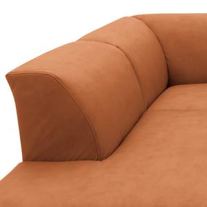 Ecksofa Bollon Antiklederlook - Kunstleder Jami: Cognac - Ottomane davorstehend links - Ohne Schlaffunktion