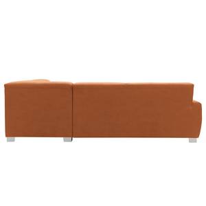 Ecksofa Bollon Antiklederlook - Kunstleder Jami: Cognac - Ottomane davorstehend rechts - Mit Schlaffunktion