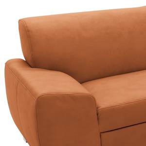 Ecksofa Bollon Antiklederlook - Kunstleder Jami: Cognac - Ottomane davorstehend rechts