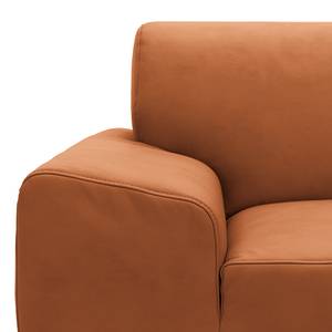 Ecksofa Bollon Antiklederlook - Kunstleder Jami: Cognac - Ottomane davorstehend rechts