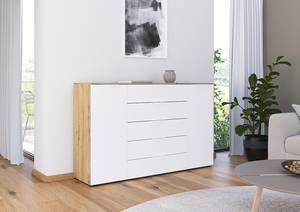 Sideboard Flipp Alpinweiß / Eiche Artisan Dekor - Breite: 160 cm