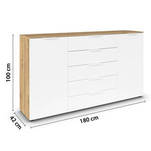 Sideboard Flipp Alpinweiß / Eiche Artisan Dekor - Breite: 180 cm