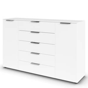 Sideboard Flipp Alpinweiß / Silber - Breite: 160 cm