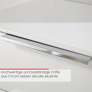 Sideboard Flipp Alpinweiß / Silber - Breite: 160 cm