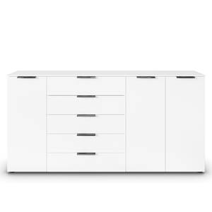 Sideboard Flipp Alpinweiß / Silber - Breite: 200 cm