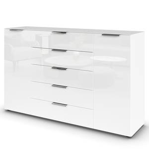 Sideboard Flipp Glas Typ B Weiß / Silber - Breite: 160 cm