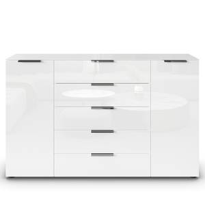 Sideboard Flipp Glas Typ B Weiß / Silber - Breite: 160 cm