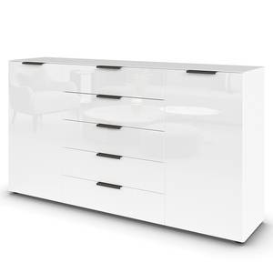 Sideboard Flipp Glas Typ B Weiß / Grau - Breite: 180 cm