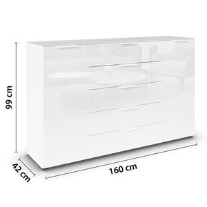 Sideboard Flipp Glas Typ B Weiß - Breite: 160 cm