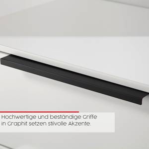 TV-Lowboard Flipp Glas Typ A Graphit / Eiche Artisan Dekor - Breite: 200 cm