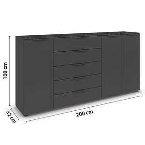 Sideboard Flipp Graphit - Breite: 200 cm