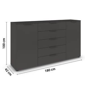 Sideboard Flipp Graphit - Breite: 180 cm