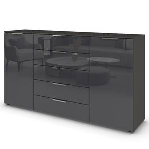 Sideboard Flipp Glas Typ A Grau / Silber - Breite: 180 cm