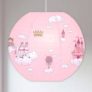 Lampenschirm Prinzessin Papier - Rosa