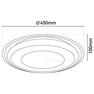 Lampada da soffitto a LED Canna Ferro / Vetro acrilico - Nero - 1 punto luce