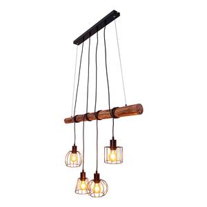 Suspension Woodland Massif / Fer - Noir - 4 ampoules