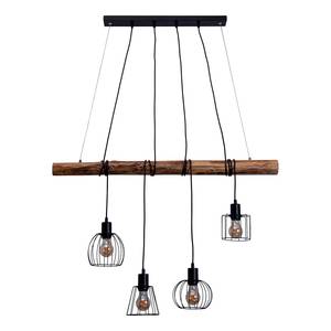 Suspension Woodland Massif / Fer - Noir - 4 ampoules