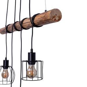 Suspension Woodland Massif / Fer - Noir - 4 ampoules