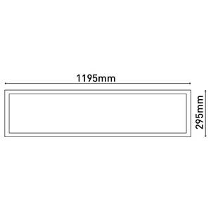 Pannello a LED Nicola Vetro acrilico / Alluminio - Bianco - 120 x 30 cm