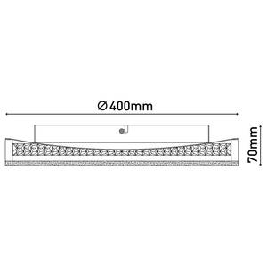 Lampada da soffitto a LED Ferro / Vetro acrilico - Nero / Ottone - 1 punto luce