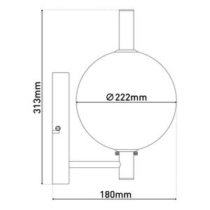 Lampada da parete a LED Nova Acciaio / specchio - Argento - 1 punto luce