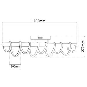 Lampada da soffitto a LED Belleza Ferro / Vetro acrilico - Nero / Oro - 1 punto luce