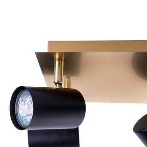 Lampada da soffitto Frida 4 punti luce Ferro / Alluminio - Nero / Oro