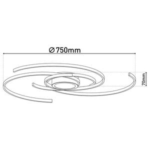 Plafonnier LED Radon Aluminium / Plexiglas - 4 ampoules - Argenté