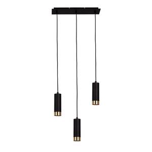 Lampada a sospensione Frida 3 punti luce Ferro - Nero / Ottone