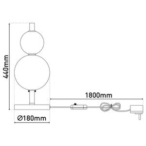 LED-Tischleuchte Nova Stahl / Spiegelglas - Silber - 2-flammig