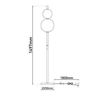 Lampadaire LED Nova Acier / Verre miroir - Argenté - 2 ampoules