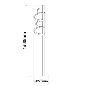 Lampadaire LED Belleza Fer / Plexiglas - Noir / Doré - 1 ampoule