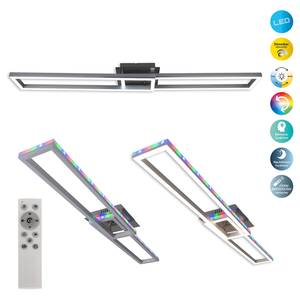 LED-Deckenleuchte Bantry Aluminium / Kunststoff - Silber - Flammenanzahl: 2