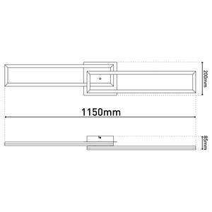 LED-Deckenleuchte Bantry Aluminium / Kunststoff - Silber - Flammenanzahl: 2