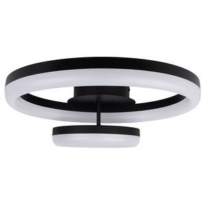 Plafonnier LED Circulo - Type A Acier / Verre transparent - Noir - 2 ampoules