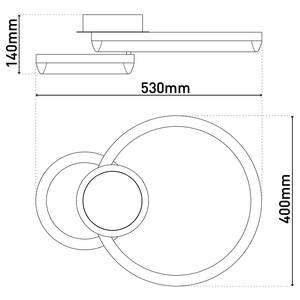 LED-Deckenleuchte Circulo Typ A Eisen / Kunststoff - Schwarz - 2-flammig