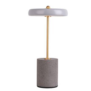 Lampe Seta Fer / Béton - 1 ampoule - Gris / Doré