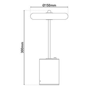 Lampada da tavolo Seta Cemento / Ferro - 1 punto luce - Grigio / Dorato