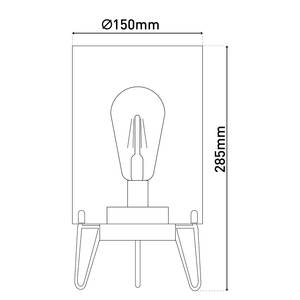 Lampada da tavolo Lonna Ferro / Vetro trasparente - Nero - 1 punto luce