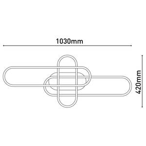 LED-Deckenleuchte Carlon Aluminium / Kunststoff - 3-flammig - Silber