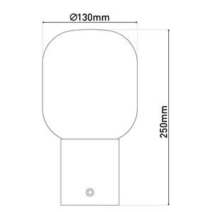 Tischleuchte Albero Aluminium / Farbglas - 1-flammig - Silber