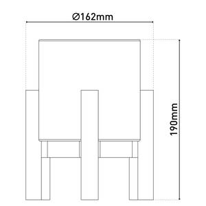 Lampe Madita Tissu mélangé - 1 ampoule - Blanc - 16 x 19 cm